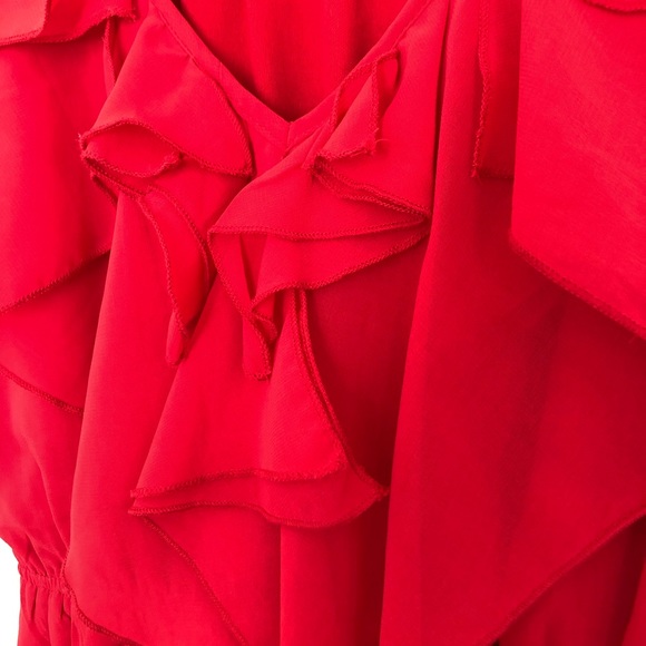 Red Ruffled Dress - Picture 3 of 5